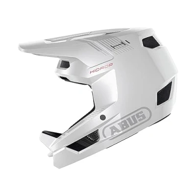 Immagine di ABUS Downhill Helmet HiDrop Casco integrale certificato AS con calotta esterna in ABS per MTB: downhill, enduro e bike park adulti ragazzi bianco, taglia S