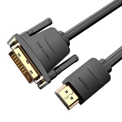 Immagine di VENTION Cavo DVI HDMI Adattatore a Bi direzionale D 24+1 Maschio Ad Alta Velocità 1080P Compatibile con PC PS4 RPi Xbox Laptop Macbook DVD Display Monitor (1,5 m)
