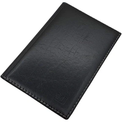 Immagine di myledershop Grande porta carte d&#039;identità e di credito con 18 scomparti MJ Design Germany Made in UE (Design 1 / Nero)