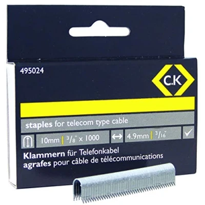 Immagine di C.k 4,5 millimetri di filo graffette telecom larghezza x 10 mm profondità scatola 1000