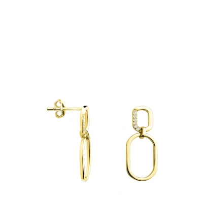 Immagine di SOFIA MILANI Orecchini da Donna in Argento 925 Placcati Oro e con Pietra Zircone Orecchino Pendente ad Ovale E1348