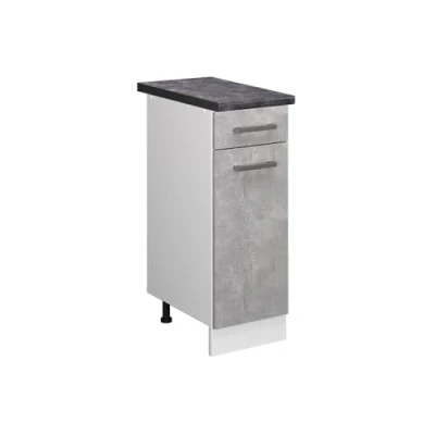 Immagine di Vicco mobiletto base per cucina R line, Calcestruzzo/Bianco, 30 cm, PL Antracite