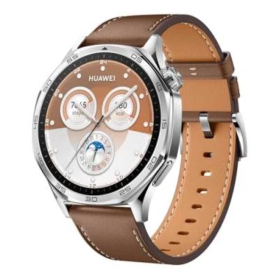 Immagine di HUAWEI WATCH GT 5 46mm Smartwatch, Design Elegante, Nuova Modalità Corsa e Ciclismo, Monitoraggio della Salute, 14 Giorni di Durata Batteria, iOS Android, Marrone, Esclusiva Amazon
