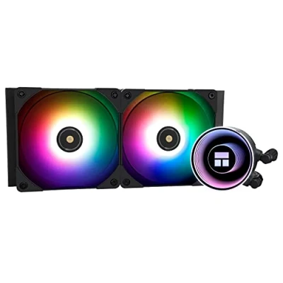 Immagine di Thermalright FN240 BLACK ARGB raffreddamento ad acqua CPU, 240 specifiche di doppia ventola PWM, cuscinetti S FDB V2, adatto per AMD/AM4 AM5, Intel LGA 1700/1150/1151/1200/2011