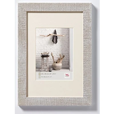 Immagine di walther design grigio chiaro 15 x 20 cm con passe partout, Home cornice in legno HO520X