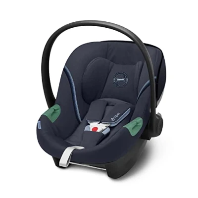 Immagine di CYBEX Gold Seggiolino Auto Aton S2 i Size, Dalla Nascita a circa 24 Mesi, Max. 13 kg, con Riduttore per Neonato, Compatibile SensorSafe, Ocean Blue