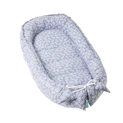 Immagine di molis&amp;co. Nido per bebè 90 x 50 cm. Riduttore culla o Co sleeping Nest neonati. Cotone. Lettino portatile da viaggio Blue Garden. OEKO TEX 100.