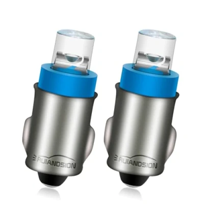 Immagine di Ruiandsion BA7S 2 lampadine per cruscotto F3, 1 LED, 12 V CC, 50 lm, colore blu, interni, cruscotto, strumenti, la terra negativa