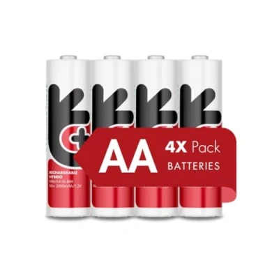 Immagine di Uniross Batterie Ricaricabili Hybrio AA HR6 NI MH Serie 2100 1,2V 2000mAh Lunga Durata Pre Caricate Senza Mercurio e Cadmio Blister da 4