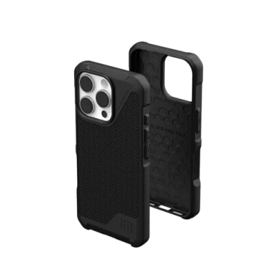 Immagine di Urban Armor Gear Metropolis LT MagSafe Case Backcover per cellulare Apple iPhone 16 Pro Kevlar ®, Nero Compatibile con
