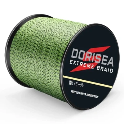 Immagine di Dorisea Extreme Braid 100% Pe 1000 m/1093 Yards Filo da pesca intrecciato 2,7 226,8 kg di prova, corda pesca, resistente all&#039;abrasione