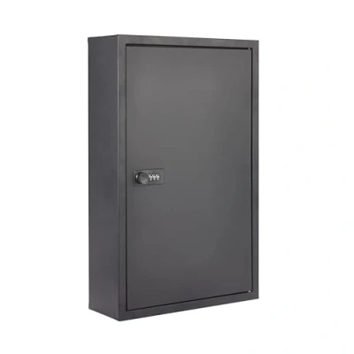 Immagine di safes uk Armadietto portachiavi da parete, con serratura a combinazione di sicurezza, 50 ganci, cassaforte in metallo chiave, per chiavi senza chiave