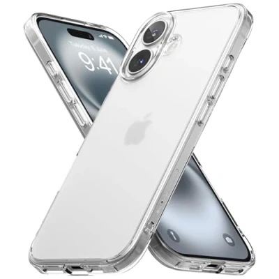 Immagine di Ringke Fusion Compatibile con Cover iPhone 16 Plus, Anti Impronte, Custodia Opaca Antiurto Protettiva Robusta Ottima Grip Matte Clear