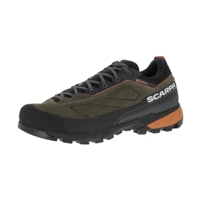 Immagine di Scarpa Rapid XT GTX Scarpe impermeabili da uomo con suola vibrante e tomaia in pelle scamosciata arrampicata trekking, Caribou Rust Orange, 41.5 EU