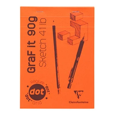 Immagine di Clairefontaine 96651C Blocco punto metallico GraF&#039;iT 80 fogli con dots 14.8x21 cm 90 g, copertina a colore casuale