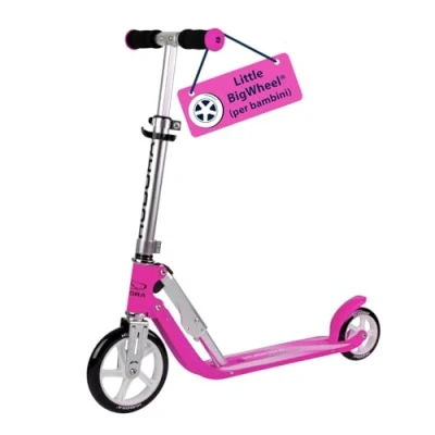 Immagine di HUDORA Monopattino Little BigWheel in alluminio sicuro per bambini da 3 anni Altezza regolabile e pieghevole, carico fino a 100kg stabile con grandi ruote
