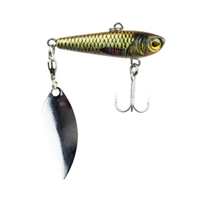 Immagine di FISHN REALSPINNY Esca per Spinner, Peso: 20g, Dimensioni: 5cm, Lama Spinner: 3,8cm, Artificiale, la Pesca con Spin Pesci Predatori Come luccio, Pesce persico, Trota (002 Blue Fin)