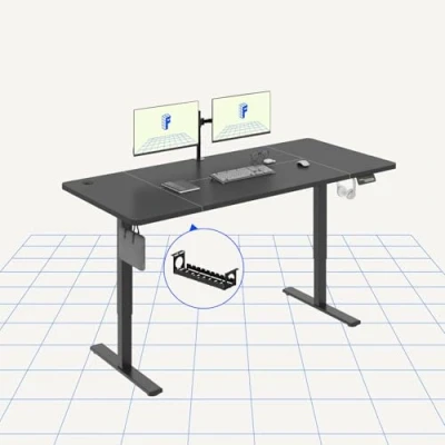 Immagine di FLEXISPOT 180 * 80cm Scrivania Regolabile in Altezza Elettrica Motorizzata Standing Desk,Pannello di controllo con memoria a 2 Livelli (Nero)