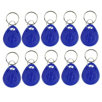 Immagine di OBO HANDS 125KHz RID Scrivibile Keychain RFID Portachiavi T5577 Chiave Token Tag per Controllo Accessi Scheda Utente Blu (100)