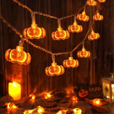 Immagine di MUCHER Indoor 20 Bianco Caldo Micro LED 3M USB Autunno Halloween Zucca Stringa Luci Fata