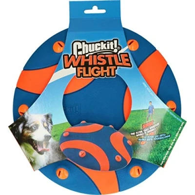 Immagine di Chuckit! Whistle Flight Chase Frisbee per Cani Gioco Ideale Giochi all&#039;Aperto Fischietta Mentre Vola Robusta Gomma Costruisce Complicità Taglia Unica