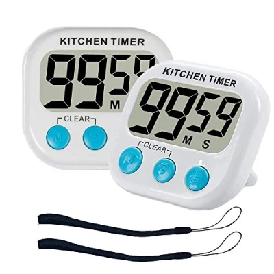 Immagine di ZFYQ Timer da Cucina, Magnetico Digitale Cucina con Allarme Forte e Ampio Display LCD, 2 Pezzi
