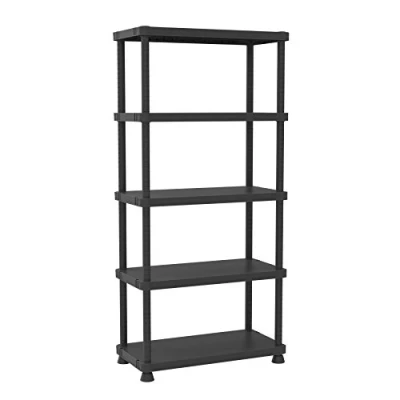 Immagine di Terry, Scaffale 9045/5c, Modulare a 5 Ripiani, da Interno Esterno. Materiale: Plastica, Dimensioni: 90x45x187,5 cm