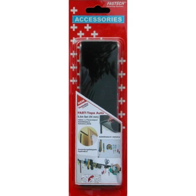 Immagine di FASTECH® 919 9999C Nastro a strappo per incollaggio colla caldo lato morbido e rigido (L x L) 500 mm 50 Nero 1 Paio/a