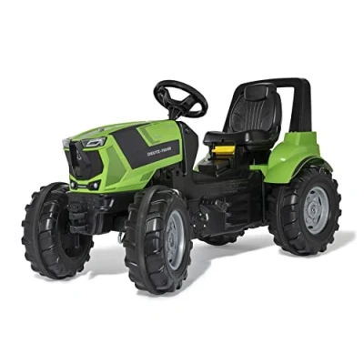Immagine di Rolly Toys Pedalieri RollyFarmtrac Deutz Fahr Agrotron 8280 TTV 720057 (per Bambini dai 3 Anni in su, Pneumatici silenziosi, Sedile Regolabile Lunghezza e Altezza), Colore Verde