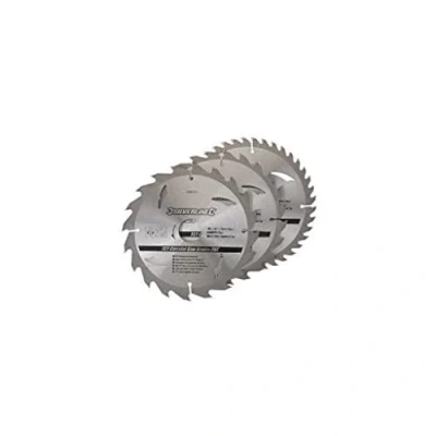 Immagine di Silverline, Set di lame per sega circolare in metallo duro, 180 x 30 mm, 3 pz. (20, 24 e 40 denti) 298537