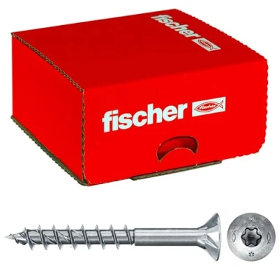 Immagine di Fischer Power Fast II 670082 Viti per truciolare 3.5 mm 40 Interno Esagonale rotondo, multidentato, TX, Torx, Impronta T Acciaio galvanizzato zinco