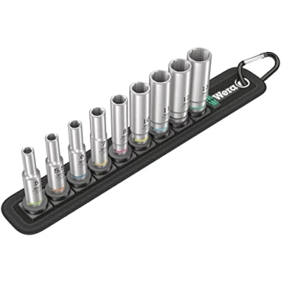 Immagine di Wera Belt a Deep 1 Kit inserti bussola 1/4 9 parti 05004525001