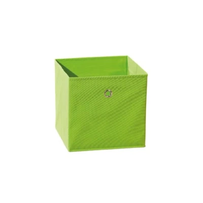 Immagine di Inter Link Contenitore pieghevole Porta oggetti Scatola in tessuto per divisori o scaffali 32 x cm Con foro le dita Winny Verde