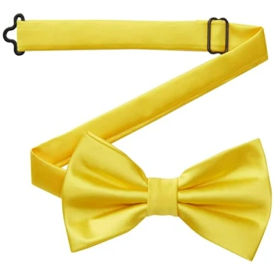 Immagine di DonDon papillon uomo fatto a mano aspetto di seta 12 x 6 cm Giallo