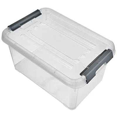 Immagine di CURVER Handy Plus Contenitore portaoggetti 6L, multifunzionale, Chiusura rapida con maniglie, 29,4 x 19,4 15 cm, trasparente