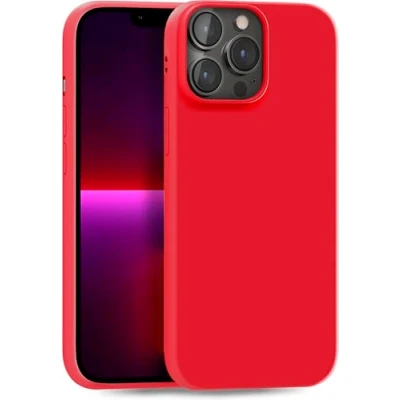 Immagine di MyGadget Cover per iPhone 13 Pro Max Custodia Protettiva in Silicone Morbido Case TPU Flessibile Ultra Protezione Antiurto &amp; Antigraffio Rosso