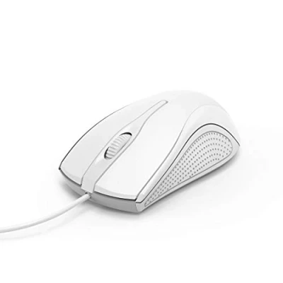 Immagine di Hama Mouse con cavo (mouse 3 tasti per PC, laptop e notebook, adatto destrimani mancini, 1000 dpi, sistema operativo: Windows 10/8/7/Vista/XP, MAC OS 10.10 o superiore) bianco