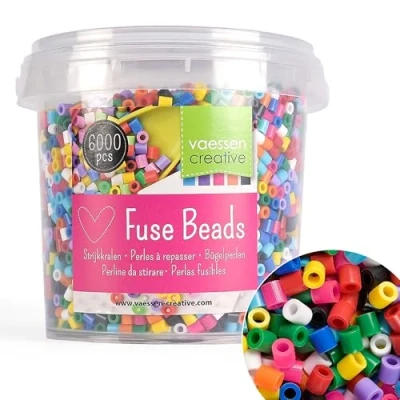 Immagine di Vaessen Creative Perline a Fusione, Mix Basi Sgargianti, Set di 6000 Pezzi per i Lavori Fai da te con Bambini, Creare Gioielli, Decorazioni Fatte in Casa e Altre Idee Ingegnose