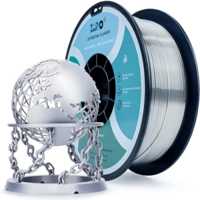 Immagine di Filamento Seta PLA ZIRO 1,75 mm,Filamento per stampante 3D serie mm 1 kg (2,2 libbre),Argento
