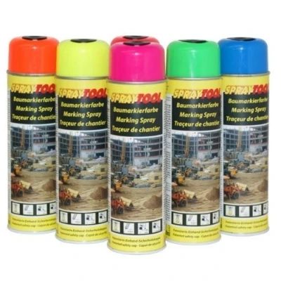 Immagine di Spray di marcatura rosso fluorescente, 500 ml (1 scatola = 12 lattine).