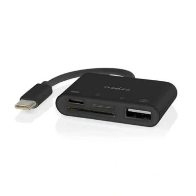 Immagine di Nedis Hub USB 1 x C A / 4 porte (s) 2.0 Alimentazione tramite SD &amp; MicroSD