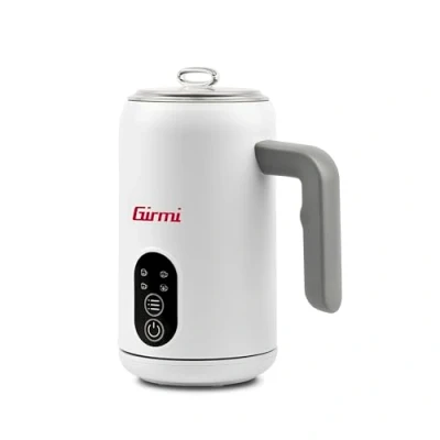 Immagine di Girmi ML53 Montalatte, 500 W, Capacità 300 ml, Spegnimento Automatico, 4 Funzioni, Latte caldo, Schiuma fredda, calda e densa, Base d&#039;appoggio Comandi Touch,Bianco