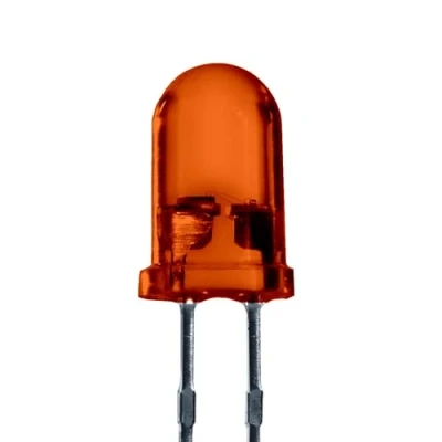 Immagine di Lumetheus Diodi LED 5mm Colori Arancione extra super luminoso 3000 mcd 50 pezzi 2 3 V Pin Diodo ad emissione luminosa LEDs lente diffusa