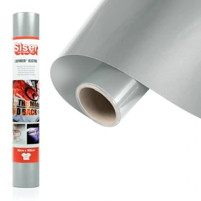 Immagine di Siser® Vinile termotrasferibile, Argento, 100 x 30 cm