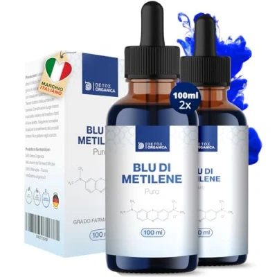 Immagine di Blu di metilene con pipetta 100 ml x2 Soluzione all&#039;1% Alta Purezza methylene blue Versatilità d&#039;Uso Testato in Germania