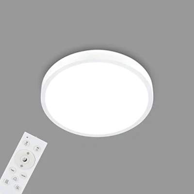 Immagine di BRILONER Leuchten LED Ceiling Light RGBW, Dimmable, Colourful Colours, Neutral White, Surface Mounted Lamp, Remote Control, Diameter 380 x 50 mm