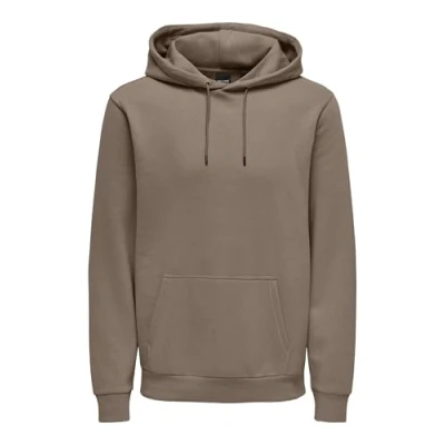 Immagine di ONLY &amp; SONS Onsceres Hoodie Sweat Noos Felpa con Cappuccio, Marrone 2, XL Uomo