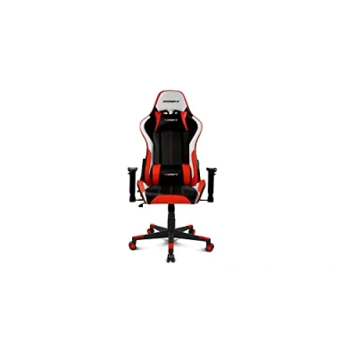 Immagine di DRIFT GAMING DR175RED Sedia da gioco professionale, similpelle, braccioli regolabili 2D, pistone classe 4, girevole, meccanismo a farfalla, cuscino lombare e cervicale, nero/bianco/rosso