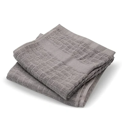 Immagine di Cuisinart Set di 2 strofinacci da cucina in bambù, antibatterici, resistenti agli odori, assorbenti, misto bambù e cotone, 40 x 70 cm, grigio chiaro