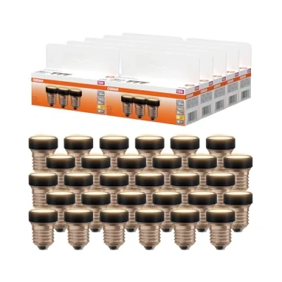Immagine di OSRAM LED FLAT Lampada, confezione con 30 lampadine, ultra compatta, sostituisce le tradizionali lampadine da 28W, 3.5W, bianco caldo (2700K), E27